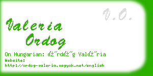 valeria ordog business card
